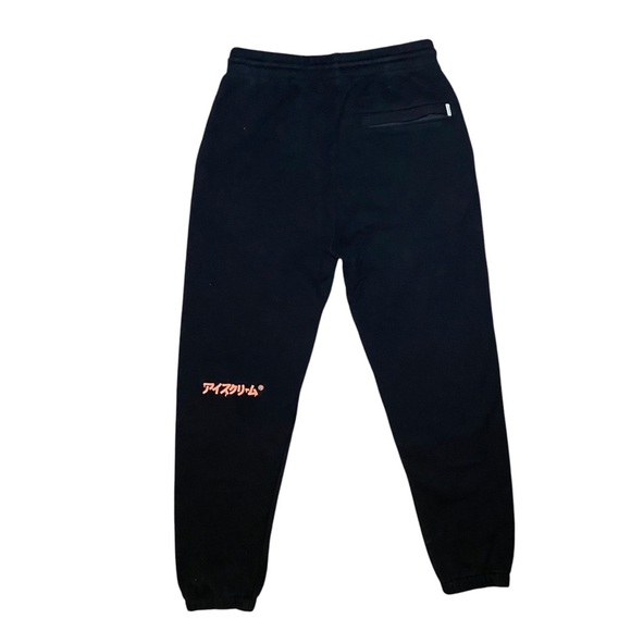Ice Cream Snow Tops Sweatpant Joggers Black Small Cotton Tapered Lettering - Picture 3 of 10